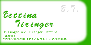 bettina tiringer business card